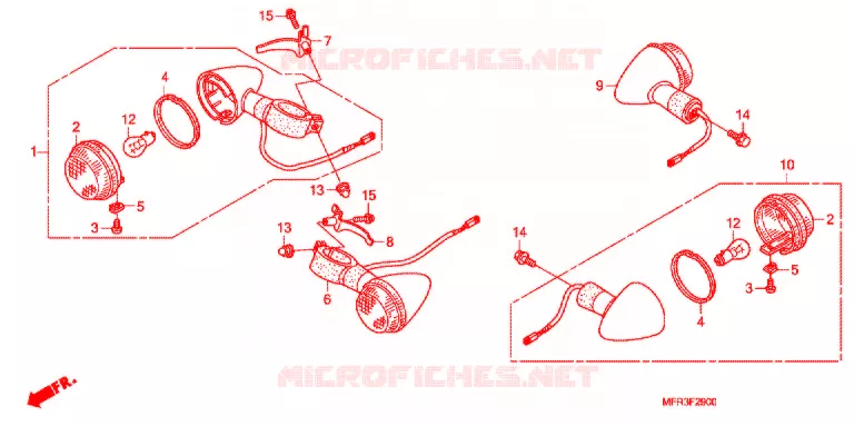 INDICATOR (2) Honda MOTO 1300 VT 2012  VT1300CXAC