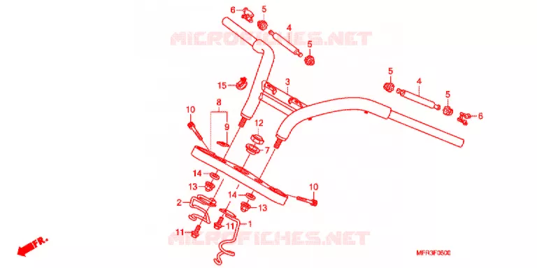 HANDLE PIPE/TOP BRIDGE (2) Honda MOTO 1300 VT 2012  VT1300CXAC