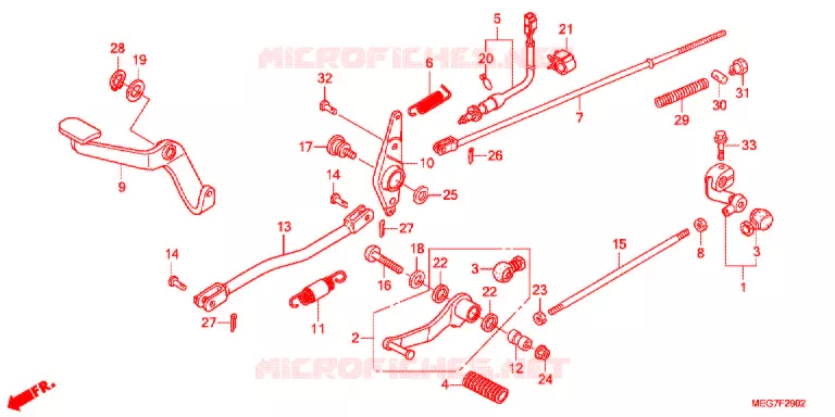 PEDAL (VT750S) Honda MOTO 750 VT 2013  VT750SC