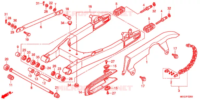 SWING ARM (VT750S) Honda MOTO 750 VT 2012  VT750SC