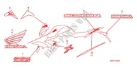 STICKERS (1) for Honda CB 1000 R ABS BLANCHE 2012