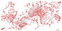 REAR FENDER for Honda FOURTRAX 420 RANCHER 4X4 Manual Shift RED 2013