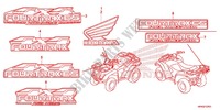 STICKERS (4WD) for Honda FOURTRAX 420 RANCHER 4X4 Manual Shift RED 2013