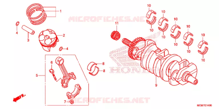 CRANKSHAFT Honda MOTO 600 HORNET 2013  CB600FD