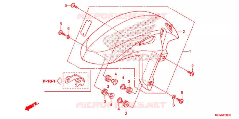 FRONT FENDER Honda MOTO 600 HORNET 2013  CB600FD