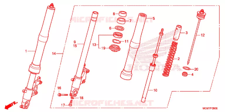 FRONT FORK Honda MOTO 600 HORNET 2013  CB600FD