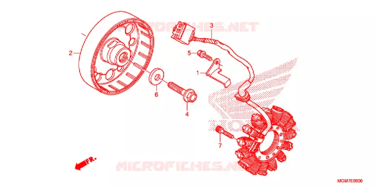 LEFT CRANKCASE COVER - ALTERNATOR (2) Honda MOTO 600 HORNET 2013  CB600FD