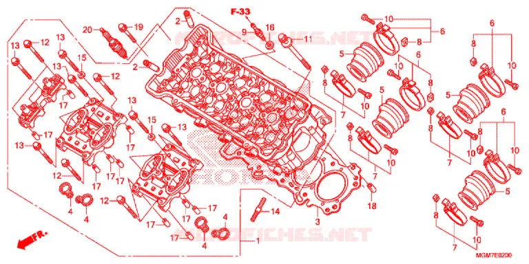 CYLINDER - HEAD Honda MOTO 600 HORNET 2013  CB600FD