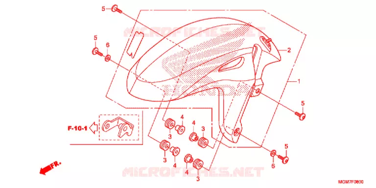 FRONT FENDER Honda MOTO 600 HORNET 2013  CB600FD