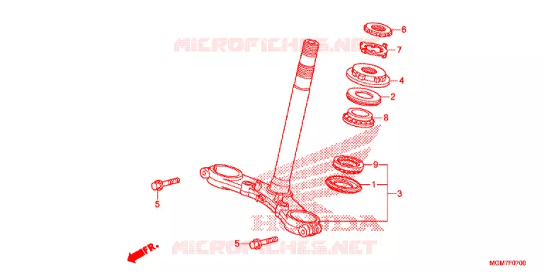 STEERING STEM Honda MOTO 600 HORNET 2013  CB600FD