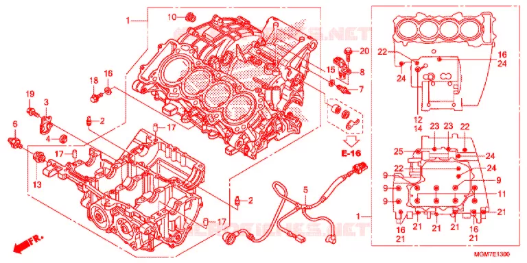 CRANKCASE - OIL PUMP Honda MOTO 600 HORNET 2013  CB600FD