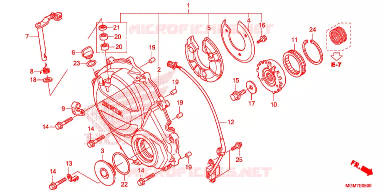 RIGHT CRANKCASE COVER Honda MOTO 600 HORNET 2013  CB600FD
