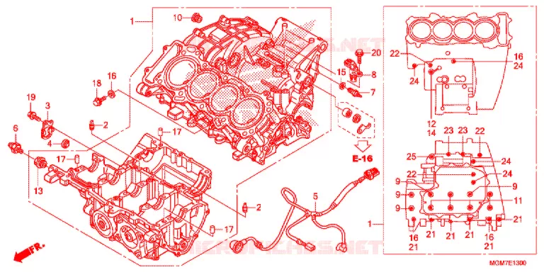 CRANKCASE - OIL PUMP Honda MOTO 600 HORNET 2013  CB600FD