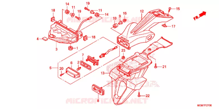 TAILLIGHT (2) Honda MOTO 600 HORNET 2013  CB600FD