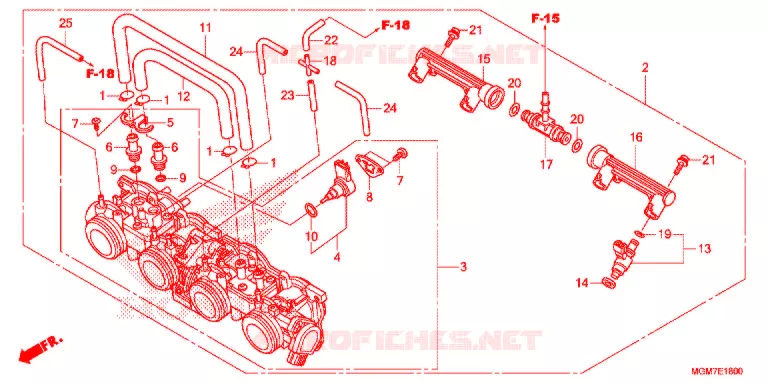 THROTTLE BODY Honda MOTO 600 HORNET 2013  CB600FD