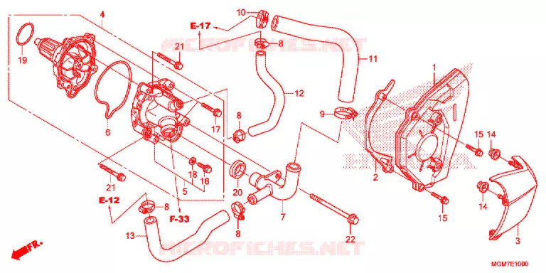 WATER PUMP Honda MOTO 600 HORNET 2013  CB600FD