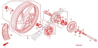 REAR WHEEL (MOULURE/FREIN A TAMBOUR) for Honda CBF 150 PREMIUM, Logo en alto relieve en el tanque 2009