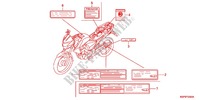 CAUTION LABEL (1) for Honda CB 150 INVICTA, ROJO, PERLA NEGRO 2012
