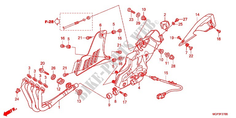 EXHAUST MUFFLER (CBR1000RRC/D/RAC/D) for Honda CBR 1000 RR ABS REPSOL 2013