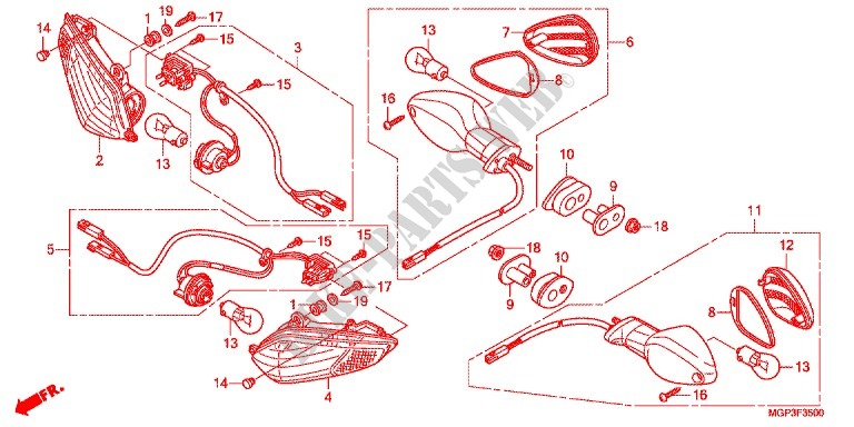 INDICATOR (2) for Honda CBR 1000 RR ABS REPSOL 2013