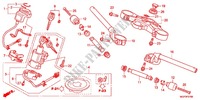 HANDLEBAR   TRIPLE CLAMP   STEERING STEM (CBR1000RRC/D/RAC/D) for Honda CBR 1000 RR FIREBLADE NOIRE 2013