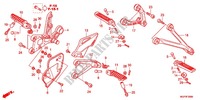 PEDAL for Honda CBR 1000 RR FIREBLADE BRANCO 2012
