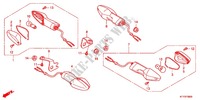 INDICATOR (2) for Honda CBR 125 BLANC 2012