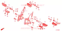 PEDAL for Honda CBR 125 BLANC 2012
