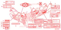CAUTION LABEL (1) for Honda CBR 500 R ABS NOIRE OU ARGENT 2013
