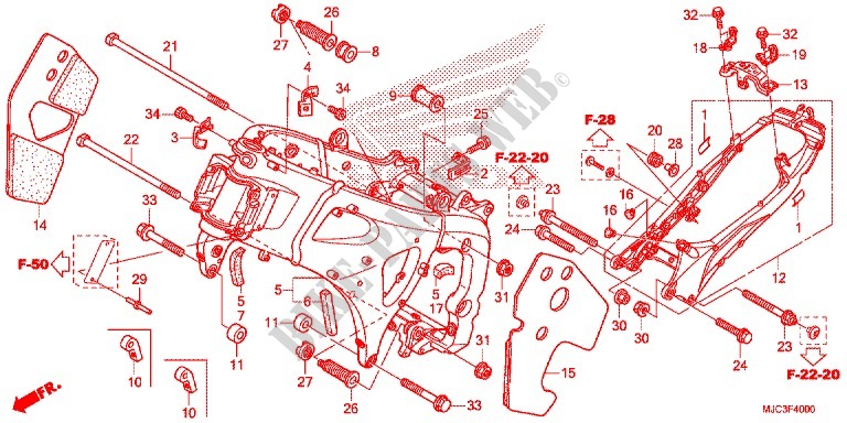 FRAME for Honda CBR 600 RR HRC TRICOLOR 2013