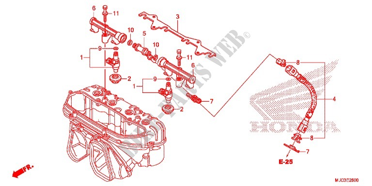 FUEL INJECTOR for Honda CBR 600 RR HRC TRICOLOR 2013