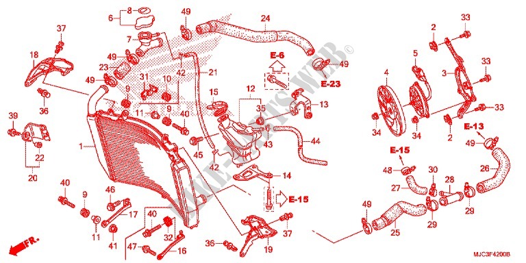 RADIATOR for Honda CBR 600 RR HRC TRICOLOR 2013