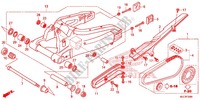 SWINGARM   CHAIN CASE for Honda CBR 600 RR HRC TRICOLORE 2014