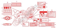 CAUTION LABEL (1) for Honda CBR 600 RR NOIRE 2013
