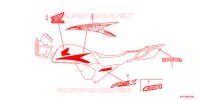 STICKERS (4) for Honda CB1 125 SPOKED WHEELS 2015