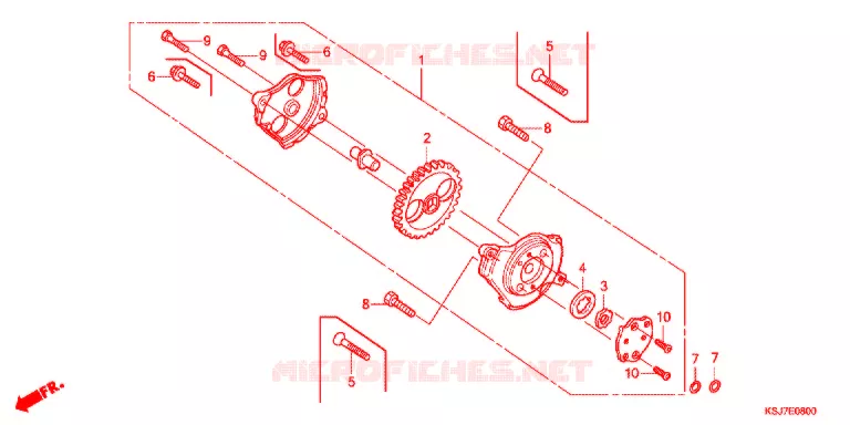 CRANKCASE - OIL PUMP Honda MOTO 100 CRF 2012  CRF100FC