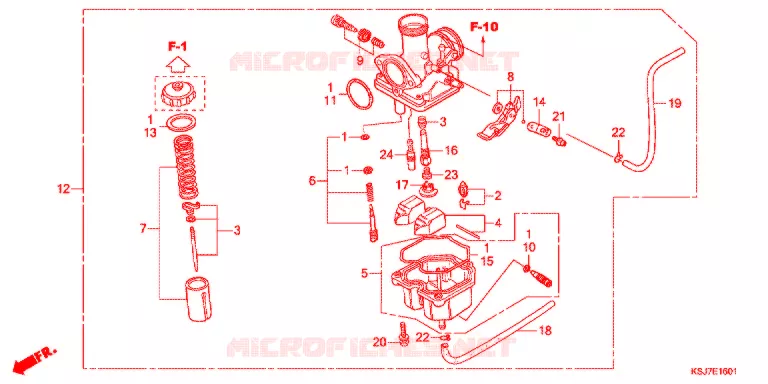 CARBURETOR (CRF100F) Honda MOTO 100 CRF 2013  CRF100FD