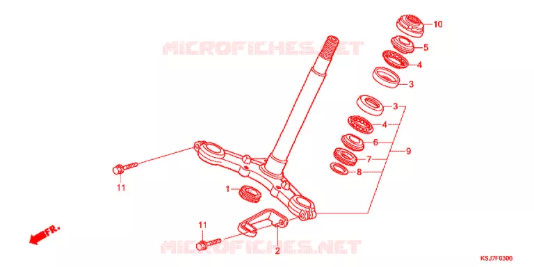 STEERING STEM Honda MOTO 100 CRF 2013  CRF100FD