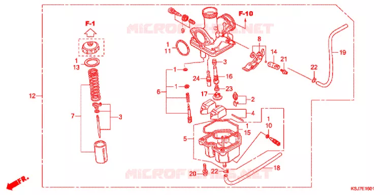 CARBURETOR (CRF100F) Honda MOTO 100 CRF 2013  CRF100FD