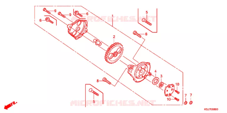 CRANKCASE - OIL PUMP Honda MOTO 100 CRF 2013  CRF100FD