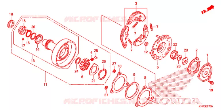 ONE WAY CLUTCH Honda MOTO 110 CRF 2013  CRF110FD