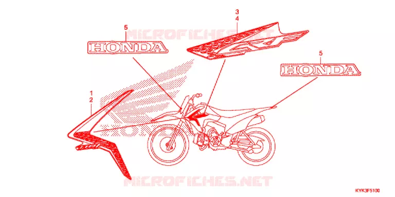 STRIPE/MARK (1) Honda MOTO 110 CRF 2013  CRF110FD