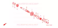 KICKSTARTER AXLE for Honda CG 125 TITAN KICK, PARTIDA ELETRICA 2004