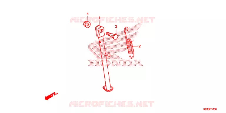 SIDE STAND Honda MOTO 125 CRF 2015  CRF125FBE