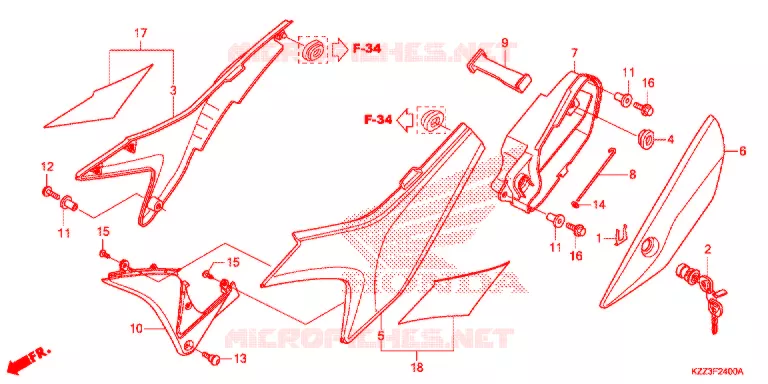 SIDE COVERS Honda MOTO 250 CRF 2013  CRF250LD