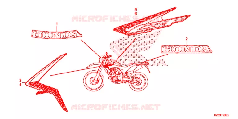 STICKERS (CRF250L) Honda MOTO 250 CRF 2014  CRF250LD