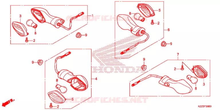 INDICATOR (2) Honda MOTO 250 CRF 2013  CRF250LD