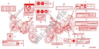 CAUTION LABEL (1) for Honda CRF 250 L RED 2014