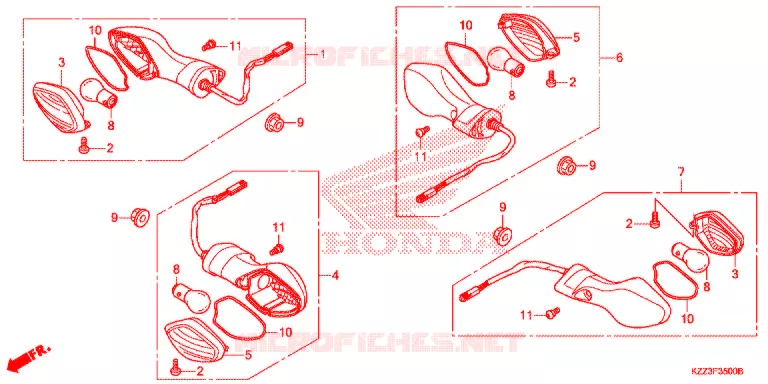 INDICATOR (2) Honda MOTO 250 CRF 2014  CRF250LD