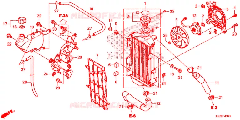 RADIATOR Honda MOTO 250 CRF 2014  CRF250LE